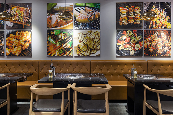 200平米自助烤肉店鋪用餐區裝修效果