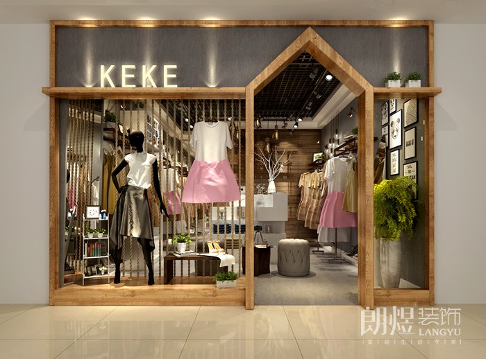 女裝店鋪裝修設計-門頭效果圖