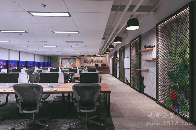 傳媒公司辦公區設計效果圖