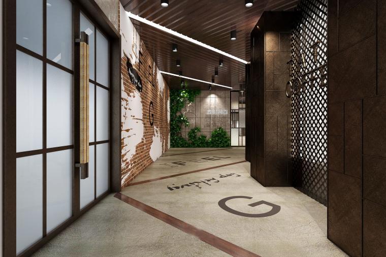 復古網(wǎng)咖過道裝修設計效果圖