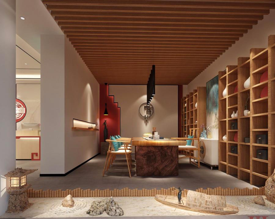 現代簡約養生館裝修設計效果圖