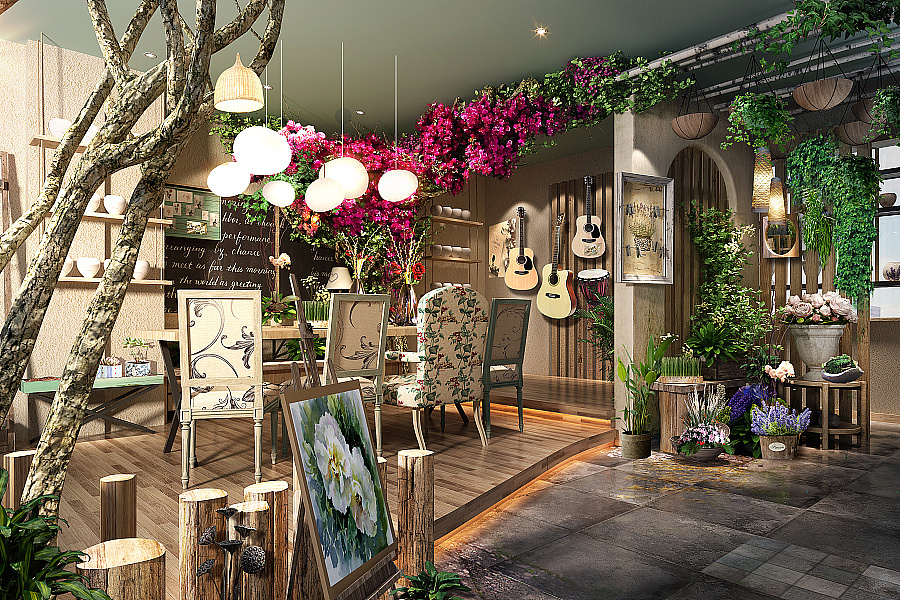 花藝店鋪裝修設計圖片