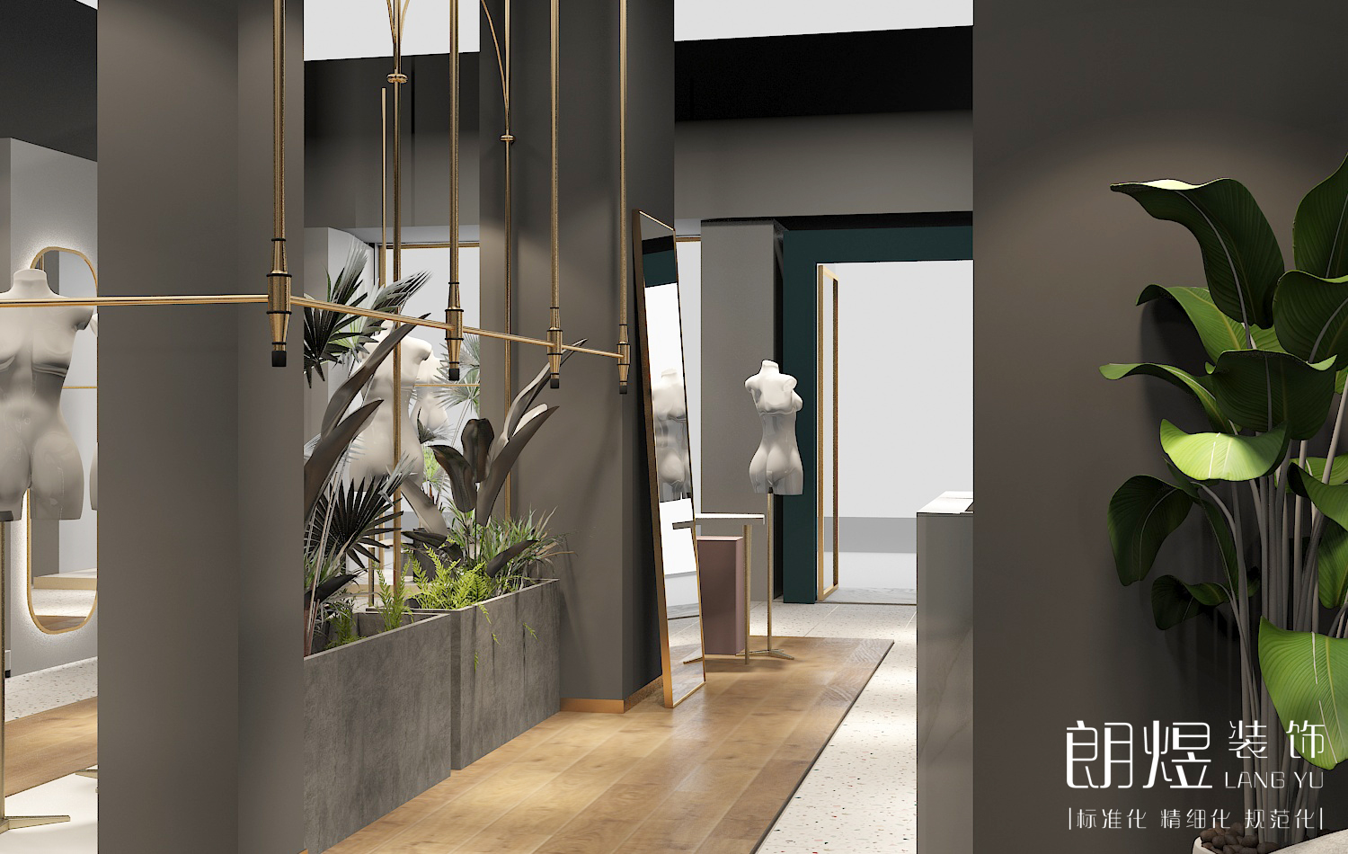 商場時尚女裝店鋪裝修效果圖