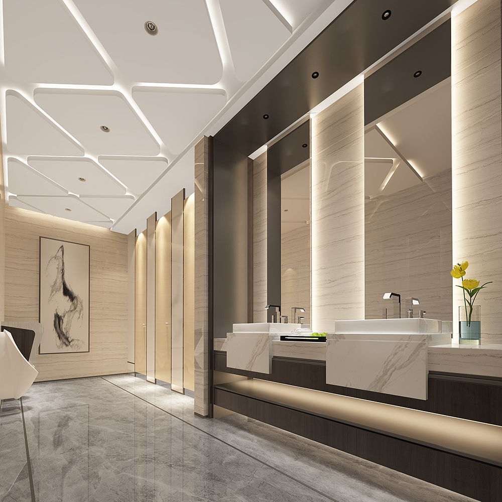 寫字辦公樓洗手間裝修設計效果圖