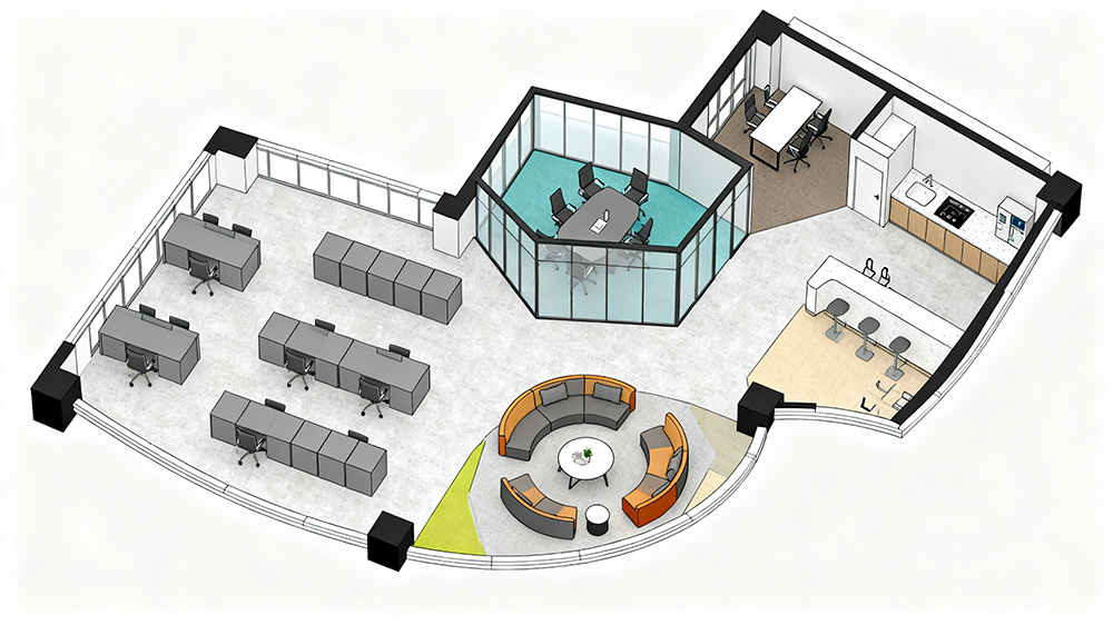 辦公室平面設計布置圖