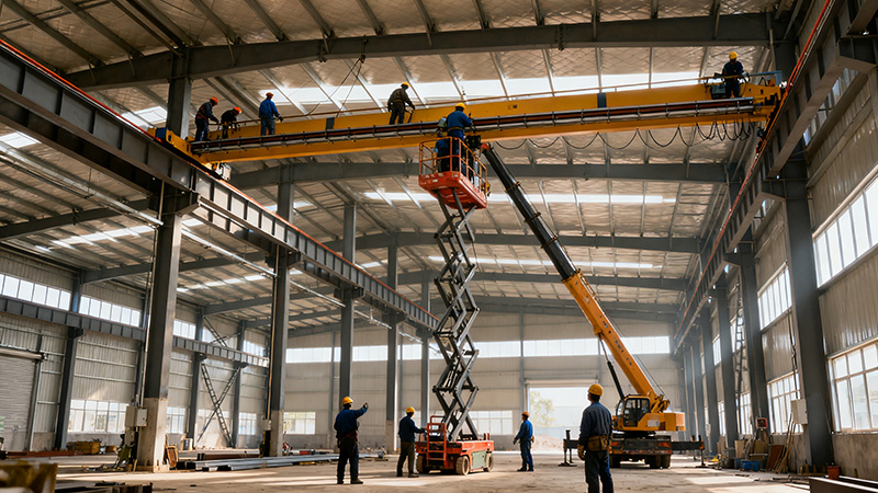 鋼結構廠房行車加固安裝
