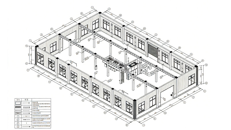 廠房裝飾施工圖深化設計圖紙
